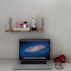 Duverney vägghylla - Guld/brun