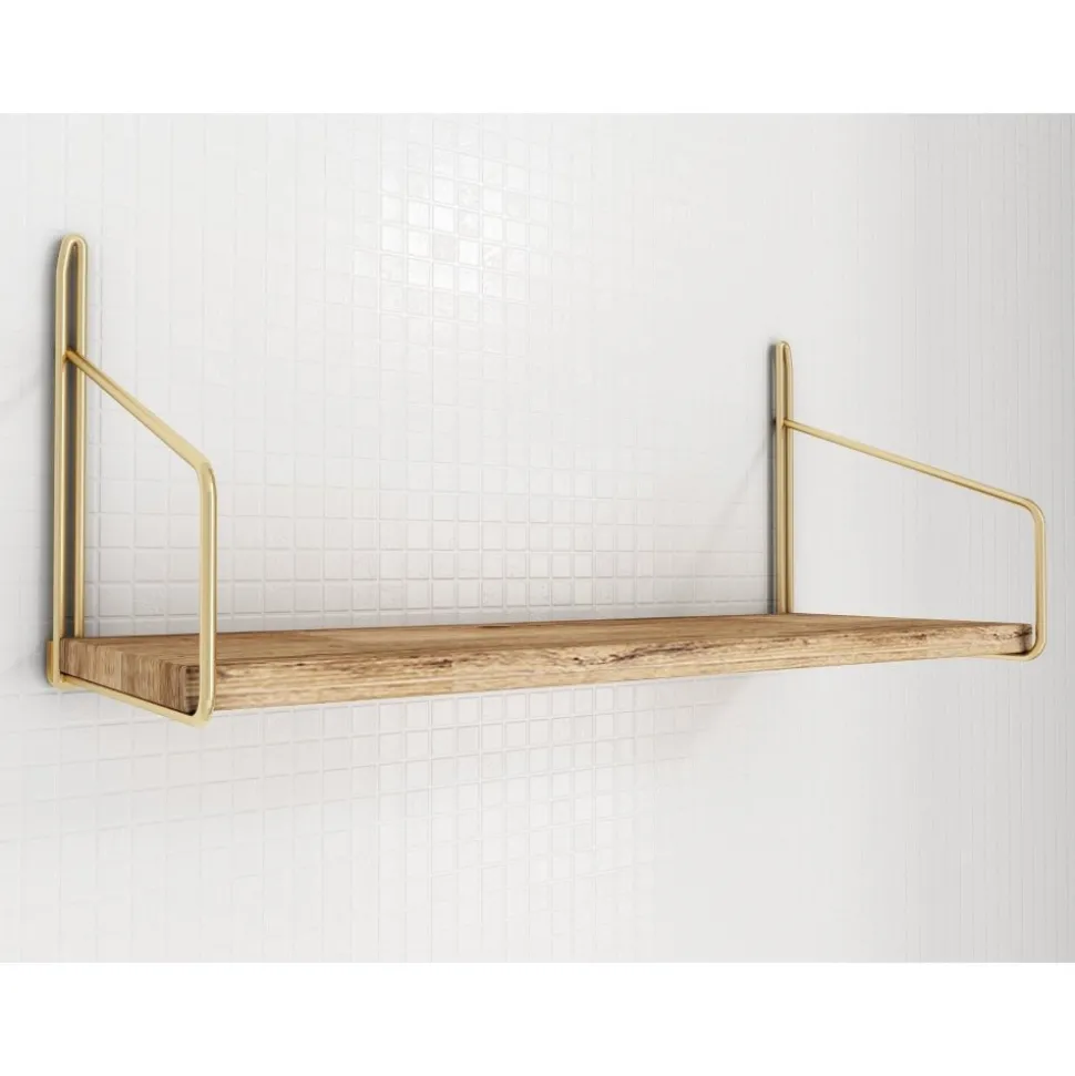 Duverney vägghylla - Guld/brun