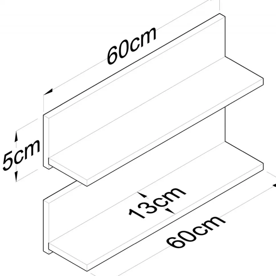 Ebba vägghylla i valnöt