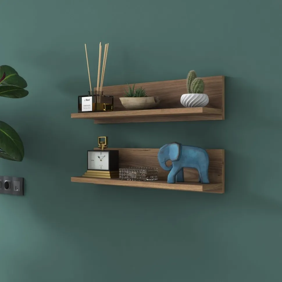 Ebba vägghylla i valnöt