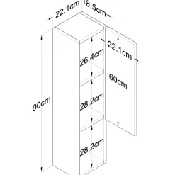 Edda skåp - Valnöt