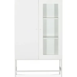 Edge highboard - Vit högtryckslaminat (HPL) + Möbeltassar