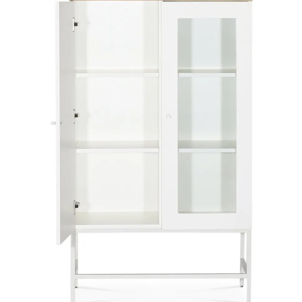 Edge highboard - Vit högtryckslaminat (HPL) + Möbeltassar