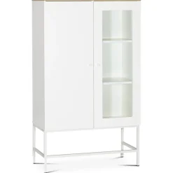Edge highboard - Vit högtryckslaminat (HPL) + Möbeltassar