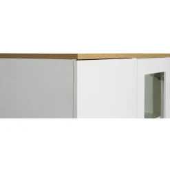 Edge highboard - Vit högtryckslaminat (HPL) + Textilrengöring för möbler