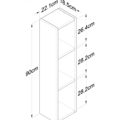 Edith vägghylla - Valnöt