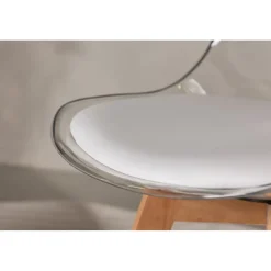 Edvin matstol - Vit/björk