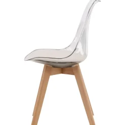 Edvin matstol - Vit/björk