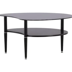 Egg bord 101 x 80 cm - Svart/Grå