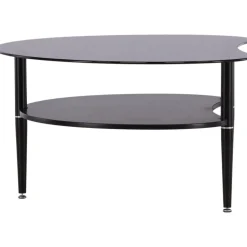 Egg bord 101 x 80 cm - Svart/Grå