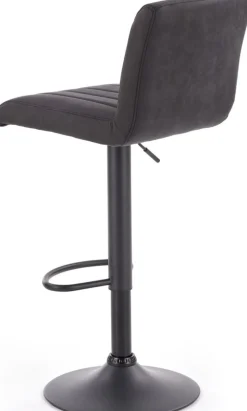 Elfrieda barstol i mörkgrå PU