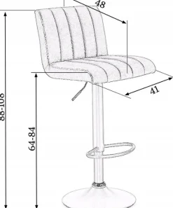 Elfrieda barstol i mörkgrå PU