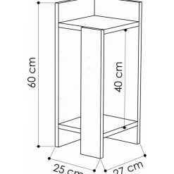 Elos sängbord höger - Vit