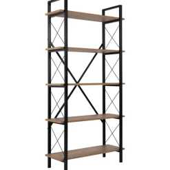 Elysian bokhylla - Furu/svart