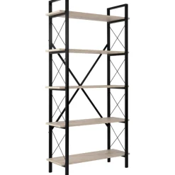 Elysian bokhylla - Travertin/svart