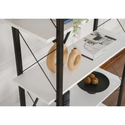 Elysian bokhylla - Vit/svart