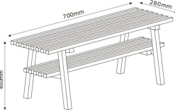 Ember sittbänk - Bambu