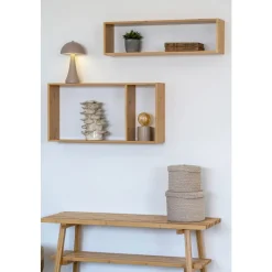 Ember vägghylla 70x15x19,5 cm - Bambu