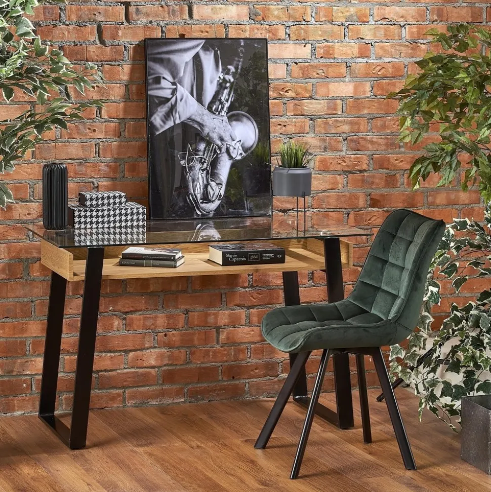 Emma skrivbord 120 x 60 cm - Ek/svart