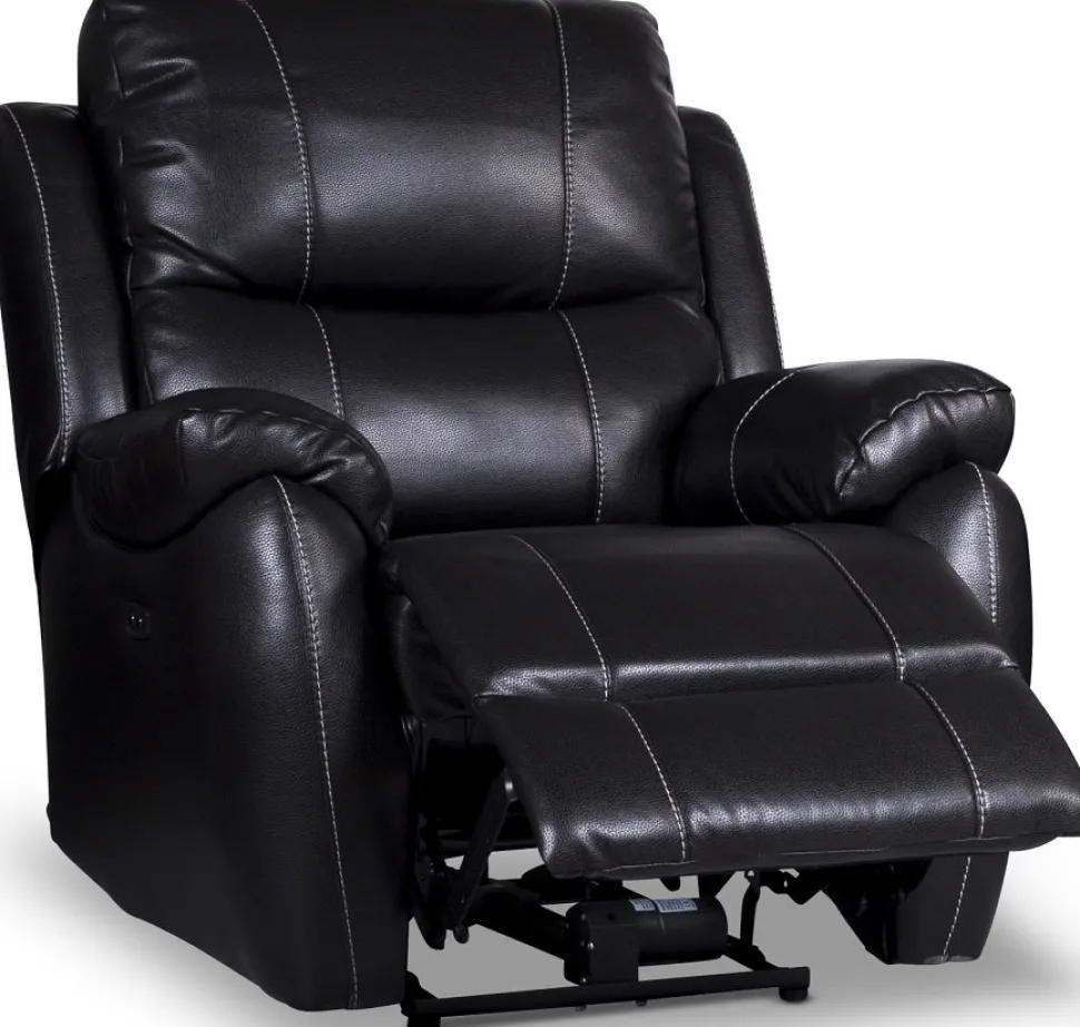 Enjoy Chicago El-Recliner Fåtölj - Svart konstläder + Textilrengöring för möbler