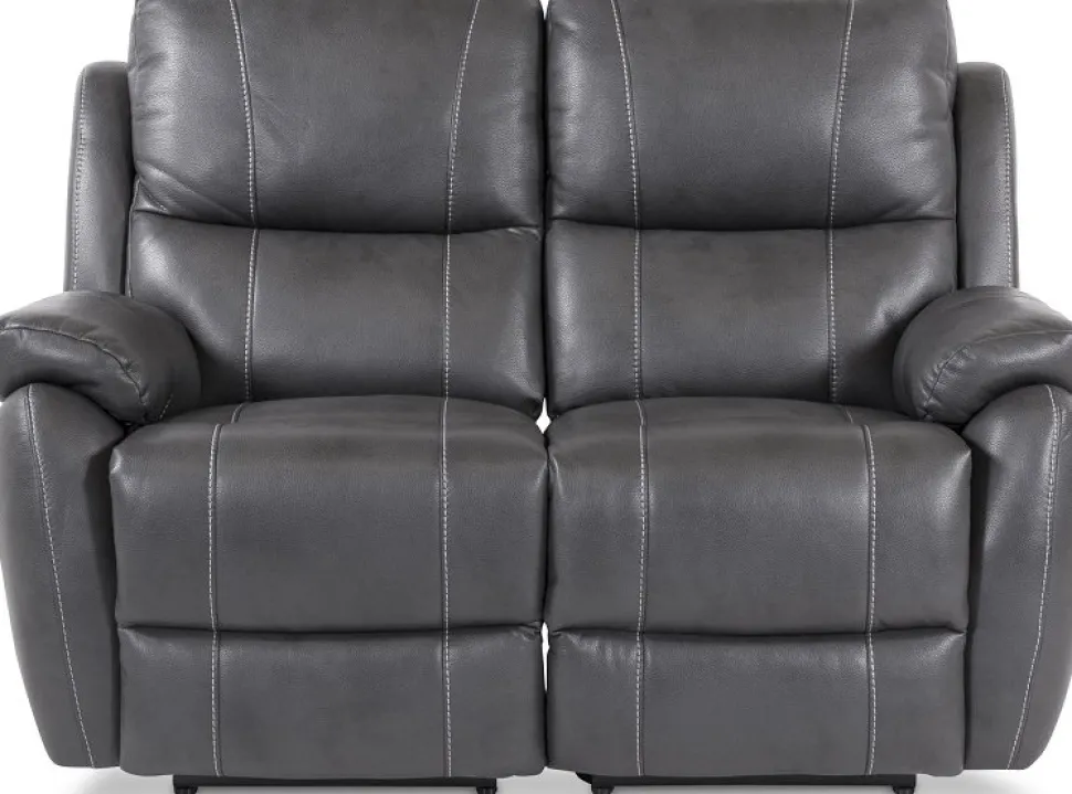 Enjoy Hollywood reclinersoffa (Biosoffa) - 2-sits (el) i i grått konstskinn