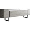 Erki TV-bänk - Travertin/silver