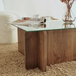 Escape soffbord med rundade kanter 105 x 65 cm - Valnöt