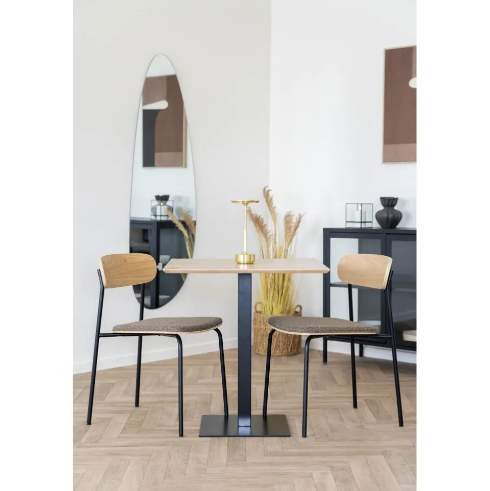 Estepona matstol - Ask/brun/svart