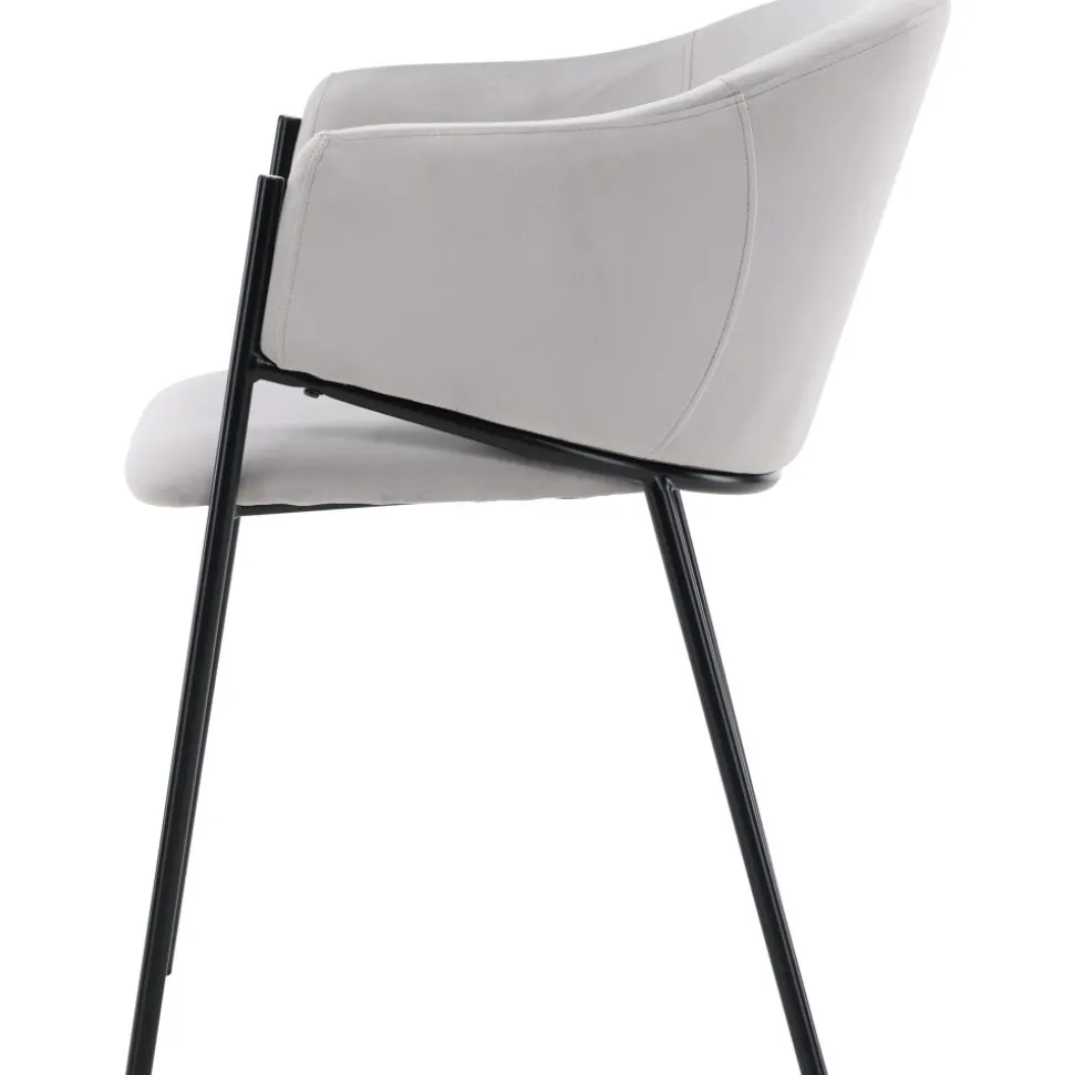 Evelina matstol - Grå sammet