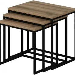 Evia satsbord 45/50/55 x 36/38/40 cm - Valnöt