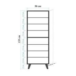 Filinta skoskåp rib - Sonoma ek