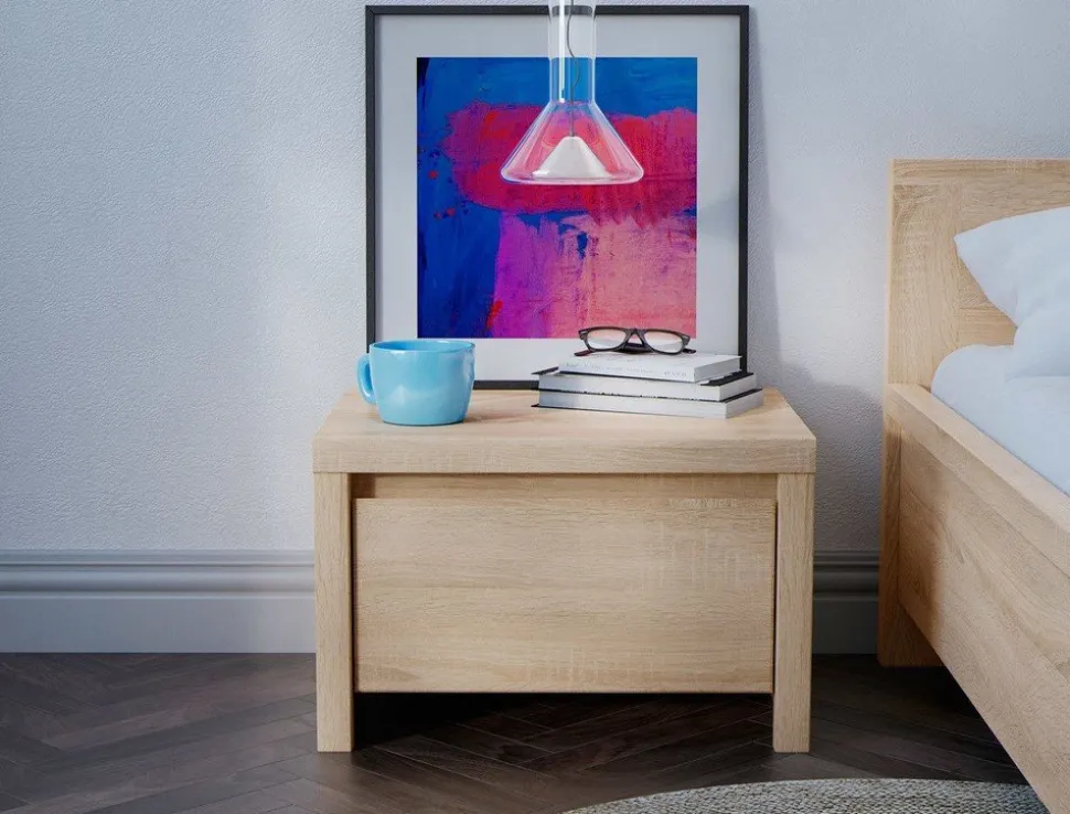 Filippa sängbord - Ljus ek