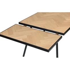 Fishbone tilläggsskiva 45 x 90 cm - Svart / Ek