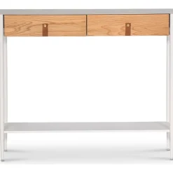 Flash konsolbord 100 x 31 cm - Vit/oljad ek