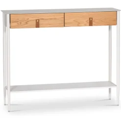 Flash konsolbord 100 x 31 cm - Vit/oljad ek