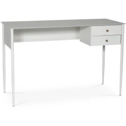 Flash skrivbord 120x50 cm - Vit / Mässing + Möbeltassar