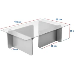 Flavio soffbord 105 x 65 cm - Vit