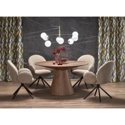 Float runt matbord i valnöt Ø137 cm