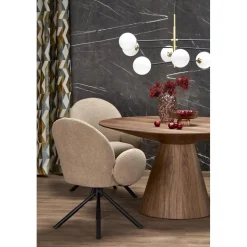 Float runt matbord i valnöt Ø137 cm