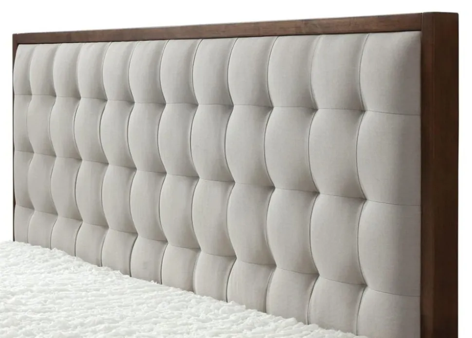 Florry säng - Valnöt/beige