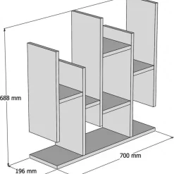 Flower vägghylla - Vit