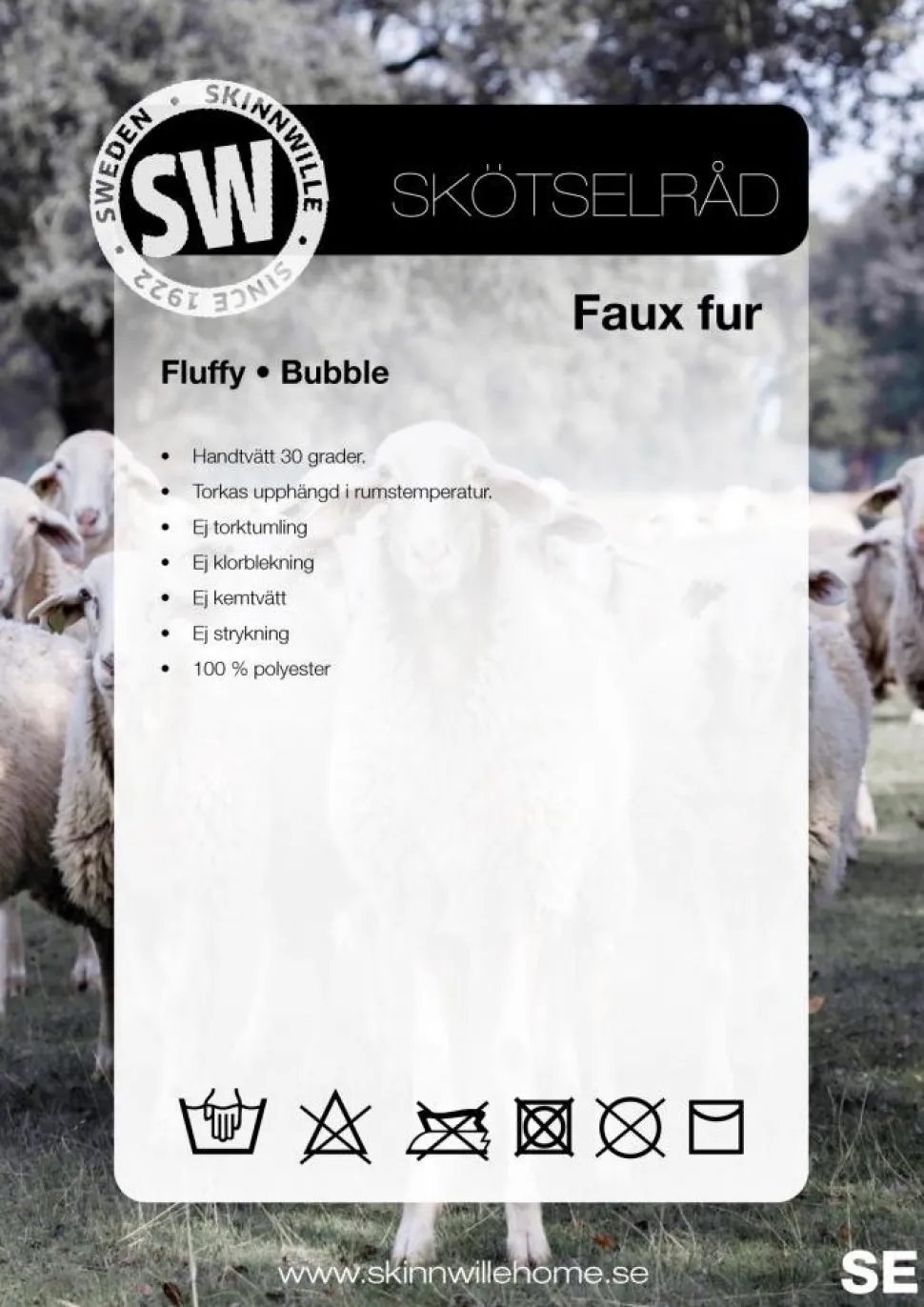 Fluffy prydnadskudde Ivory - 40 x 60 cm