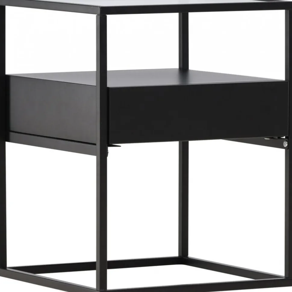 Fortaleza sidobord 40 x 40 cm - Svart