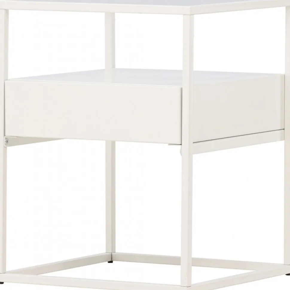 Fortaleza sidobord 40 x 40 cm - Vit