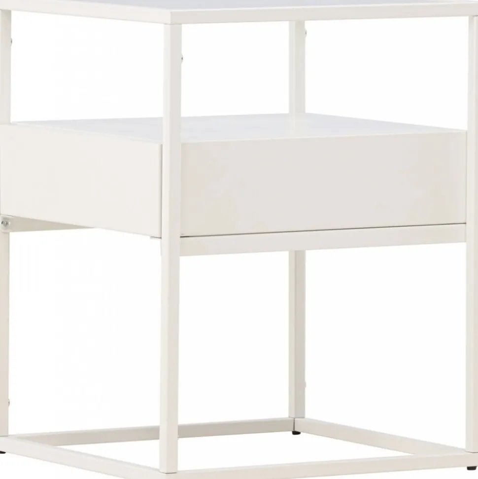 Fortaleza sidobord 40 x 40 cm - Vit