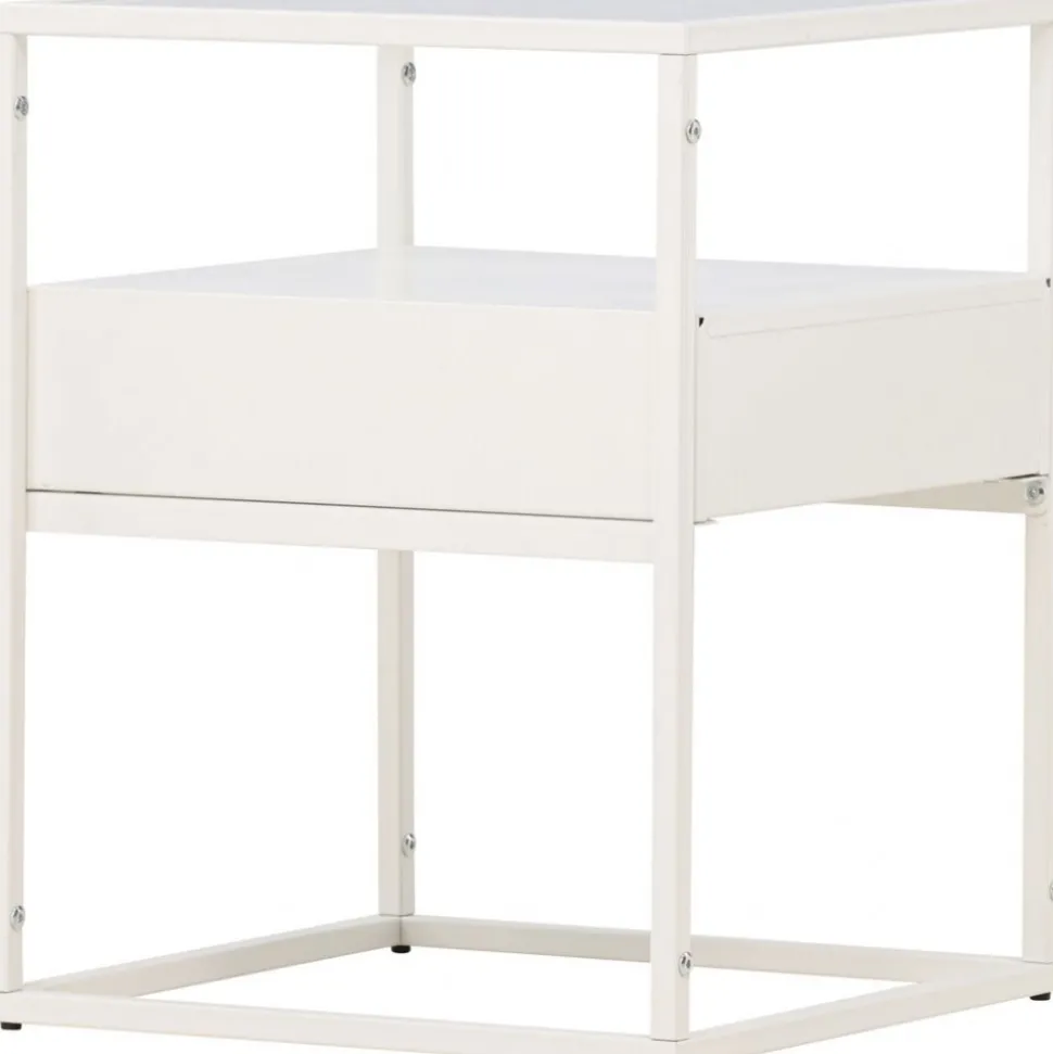 Fortaleza sidobord 40 x 40 cm - Vit