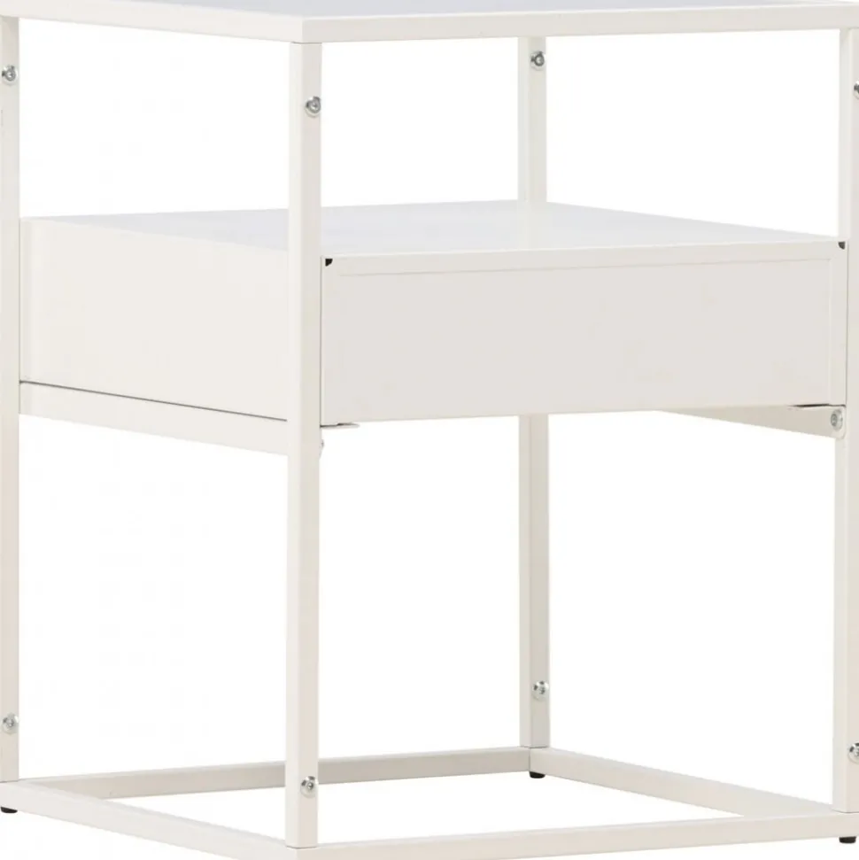 Fortaleza sidobord 40 x 40 cm - Vit