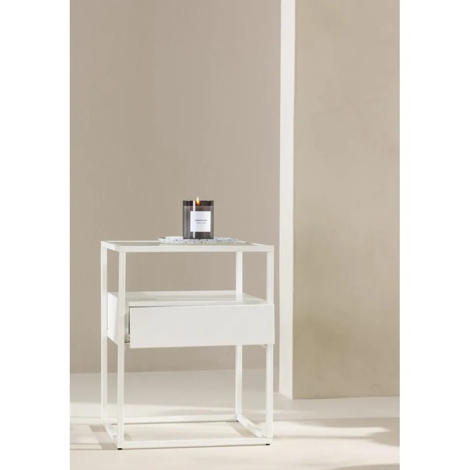 Fortaleza sidobord 40 x 40 cm - Vit