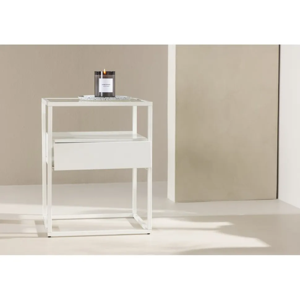 Fortaleza sidobord 40 x 40 cm - Vit