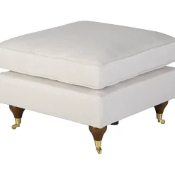 Fotpall Howard i beige tyg - Watford Deluxe